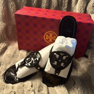Tory Burch Miller Black Sandal | Size 10.5
